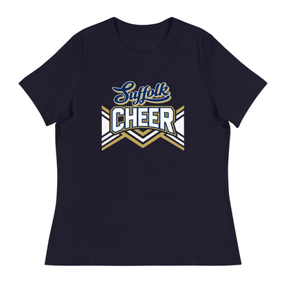 Performance | Women's Relaxed T Shirt | Suffolk University Cheerleading | Vanguard Logo