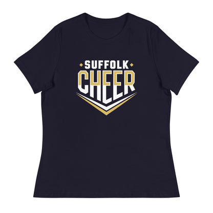 Performance | Women's Relaxed T Shirt | Suffolk University Cheerleading | Emblem Logo