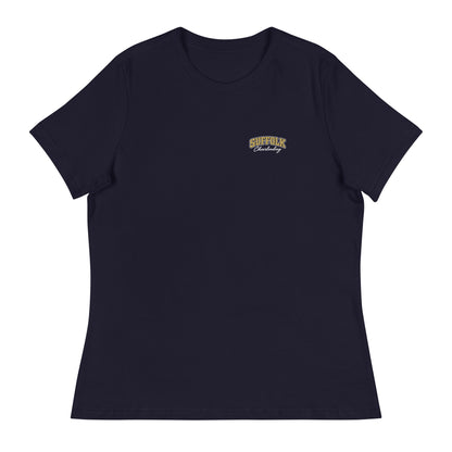 Performance | Women's Relaxed T Shirt | Suffolk University Cheerleading | Valor Logo