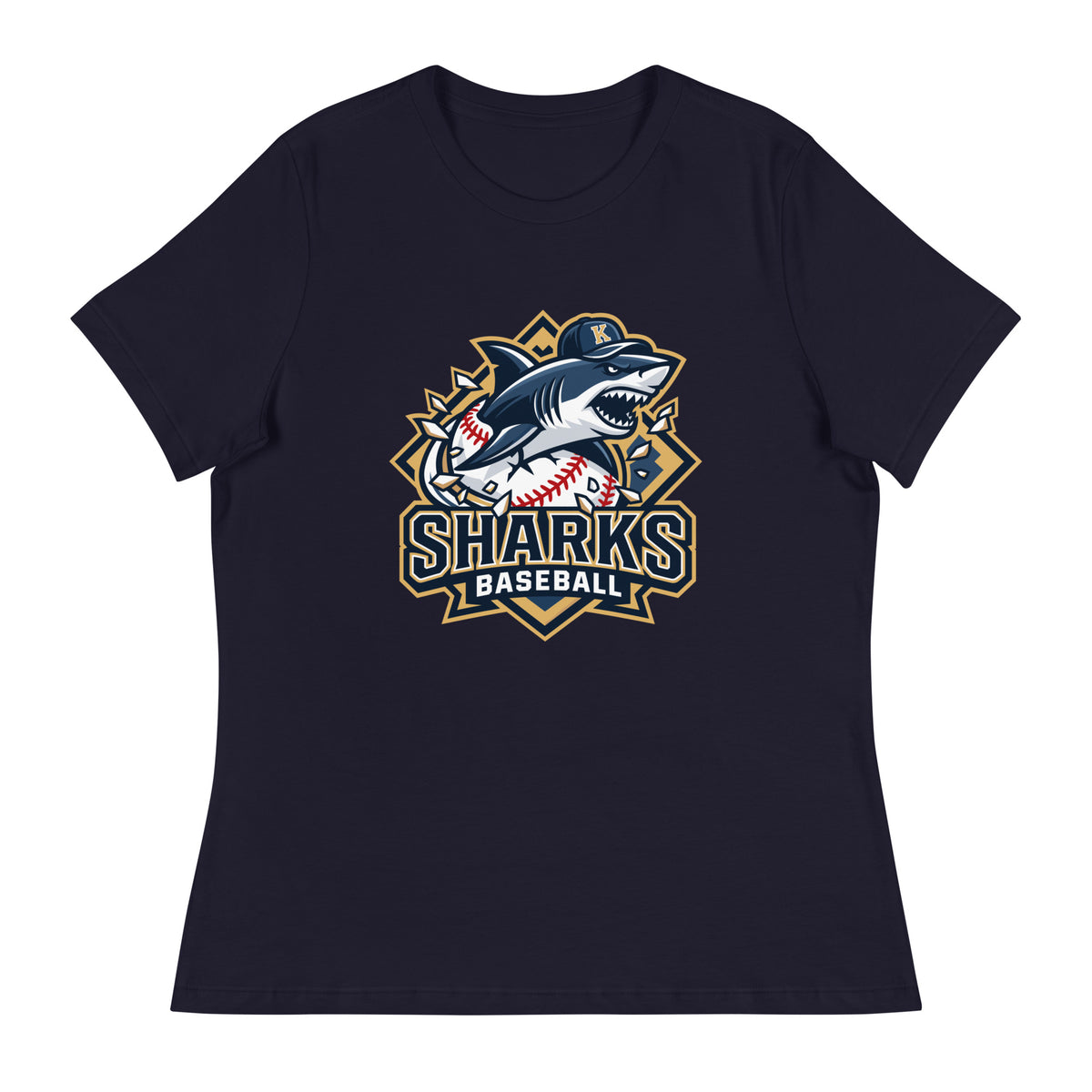 Performance | Women's Relaxed T Shirt | Sharks Diamond Sports | Valor Logo
