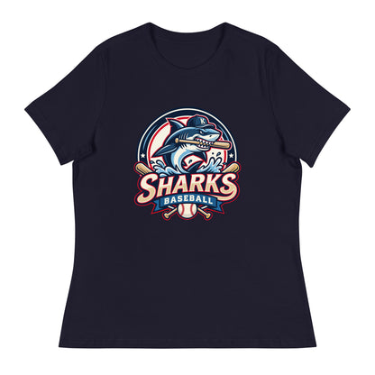 Performance | Women's Relaxed T Shirt | Sharks Diamond Sports | Emblem Logo
