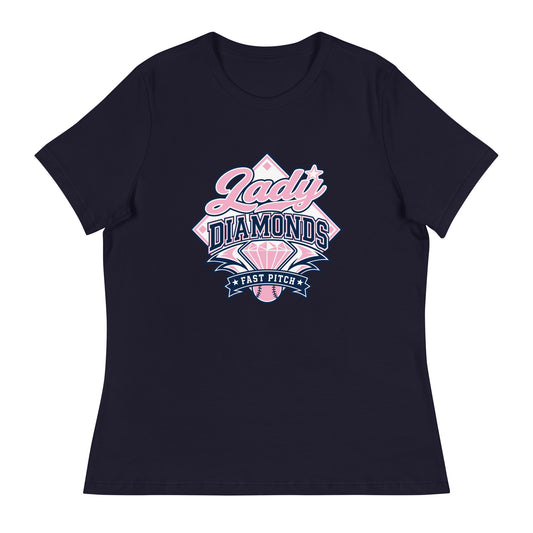 Performance | Women's Relaxed T Shirt | Lady Diamonds | Emblem Logo