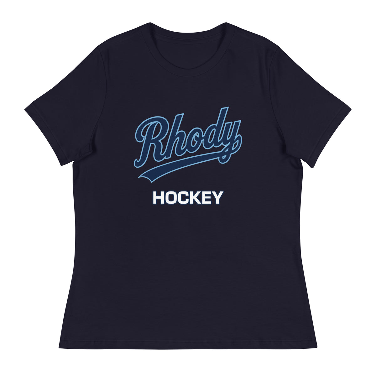Performance | Women's Relaxed T Shirt | URI Men’s Hockey | Athletics Logo