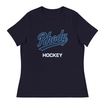 Performance | Women's Relaxed T Shirt | URI Men’s Hockey | Athletics Logo