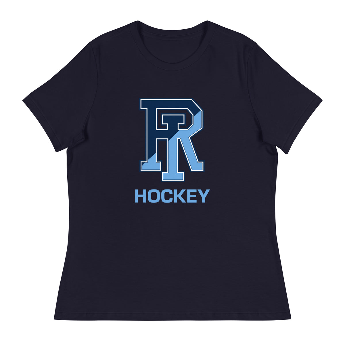 Performance | Women's Relaxed T Shirt | URI Men’s Hockey | Vanguard Logo