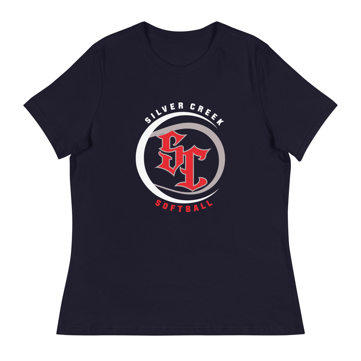 Performance | Women's Relaxed T Shirt | Silver Creek 12U Schreiber | Crest Logo