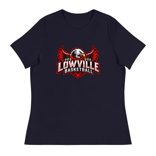 Performance | Women's Relaxed T Shirt | Lowville Girls Basketball | Emblem Logo