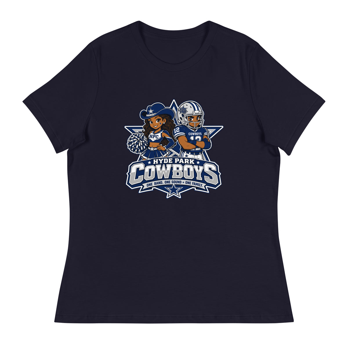 Performance | Women's Relaxed T Shirt | Hyde Park Cowboys | Vanguard Logo