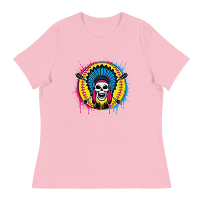 Performance | Women's Relaxed T Shirt | Savage Softball | Emblem Logo
