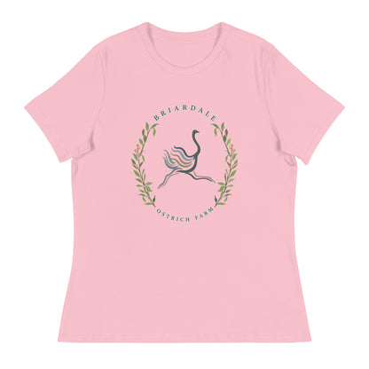 Performance | Women's Relaxed T Shirt | Briardale Ostrich Farm | Crest Logo
