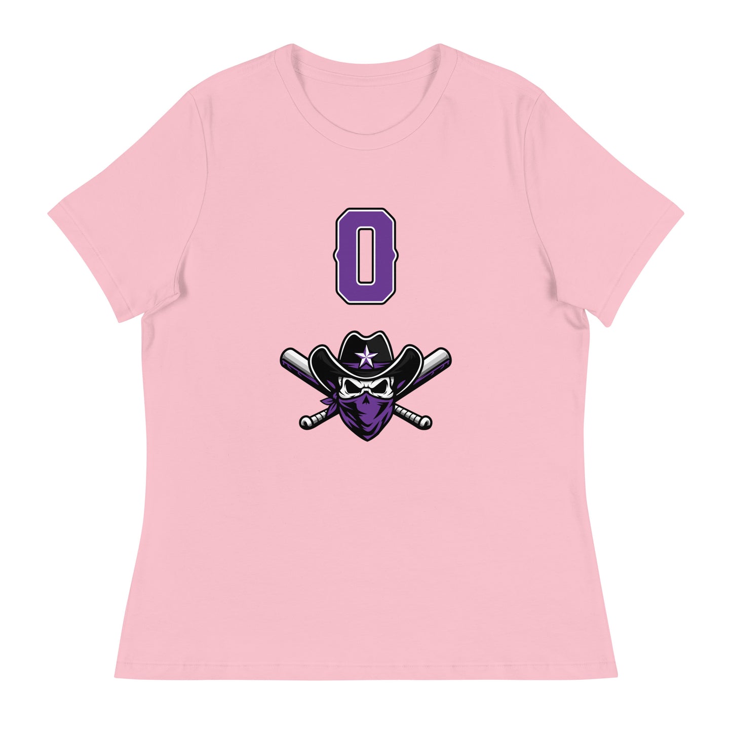 Performance | Women's Relaxed T Shirt | Carolina Outlaws Baseball | Purple Renegades Logo