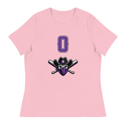 Performance | Women's Relaxed T Shirt | Carolina Outlaws Baseball | Purple Renegades Logo