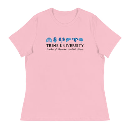 Performance | Women's Relaxed T Shirt | Trine PA program | Modern Script Logo