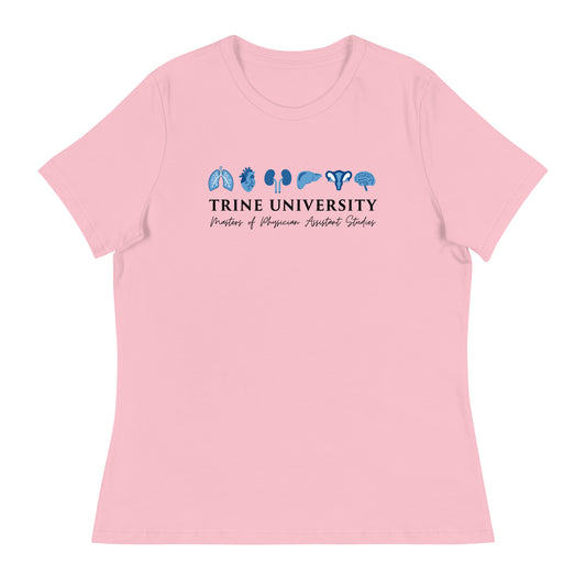 Performance | Women's Relaxed T Shirt | Trine PA program | Modern Script Logo