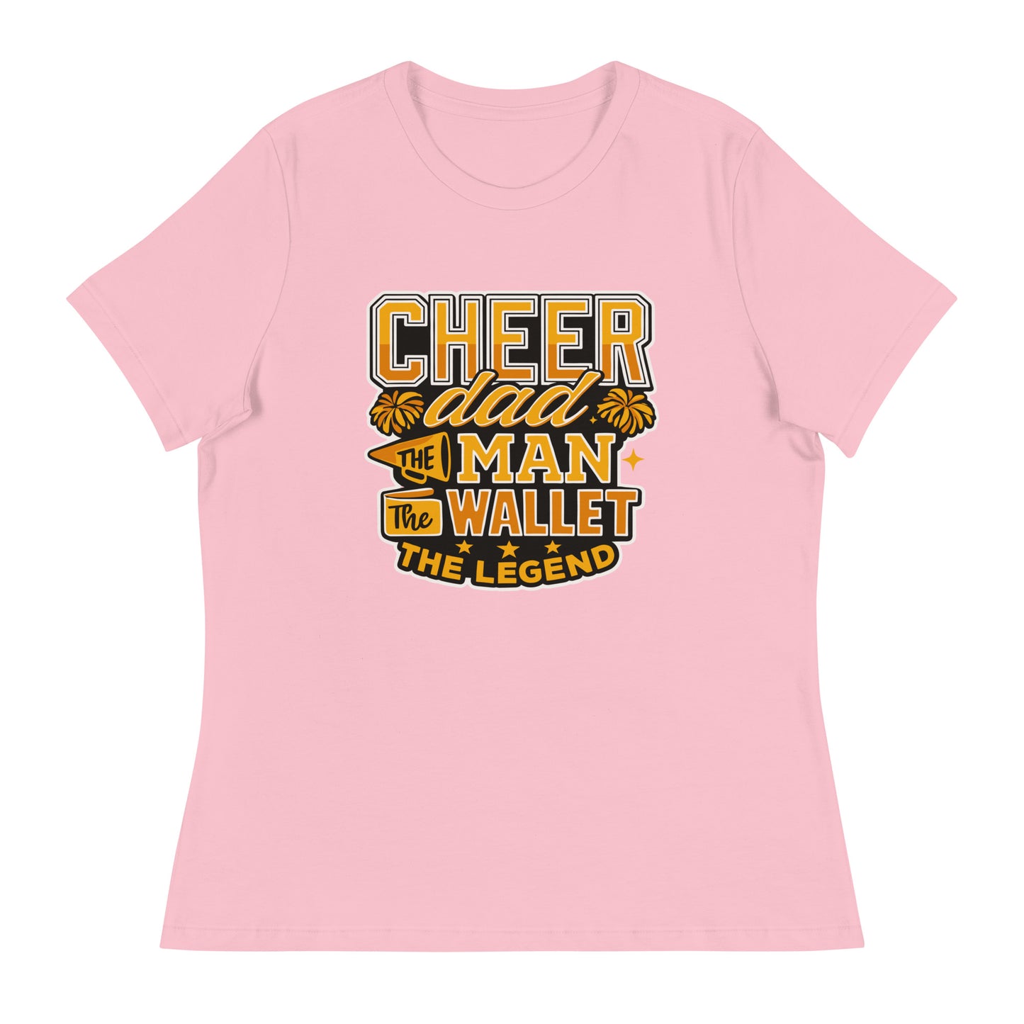 Performance | Women's Relaxed T Shirt | Sunset Surge All-Star Cheerleading | Cheer Dad Legend Logo