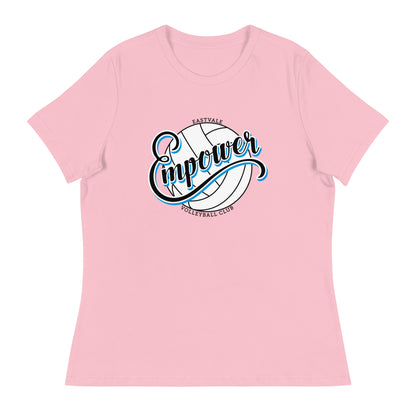 Performance | Women's Relaxed T Shirt | Empower Volleyball Club | Emblem Logo