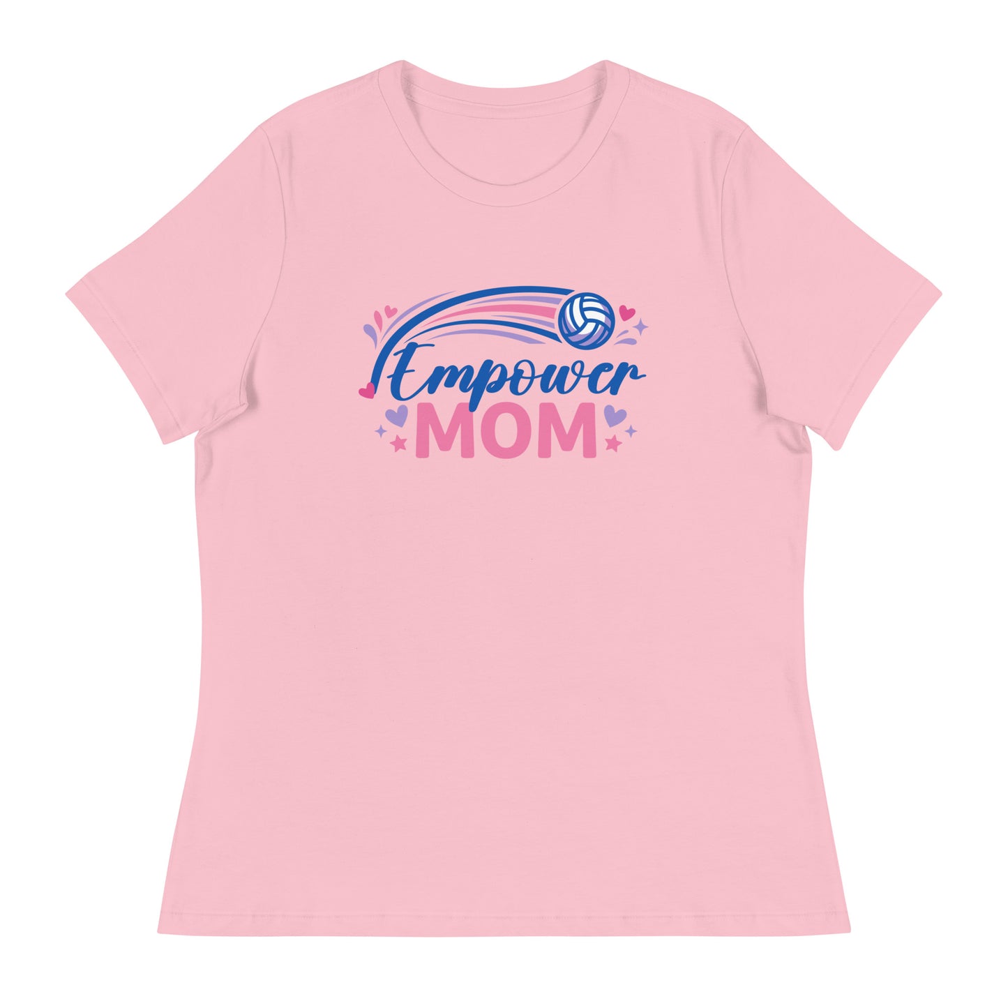 Performance | Women's Relaxed T Shirt | Empower Volleyball Club | Mom Crest Logo