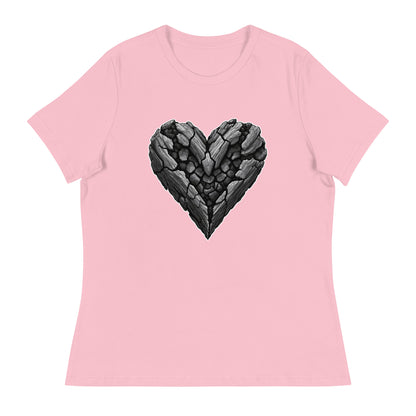 Performance | Women's Relaxed T Shirt | Obsidian Heartbeat | Emblem Logo