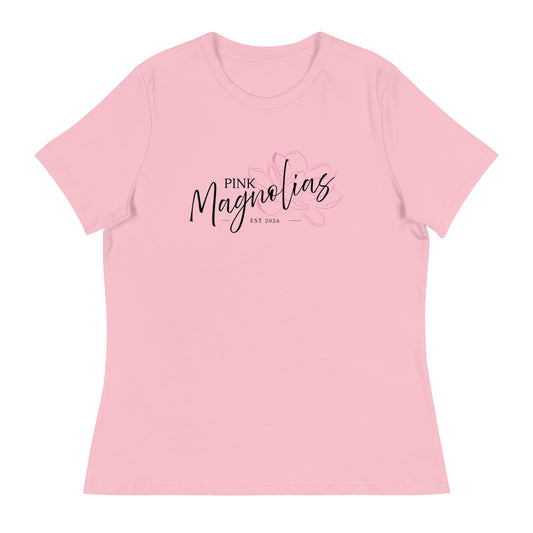 Performance | Women's Relaxed T Shirt | Pink Magnolias Dance | Lettermark Logo