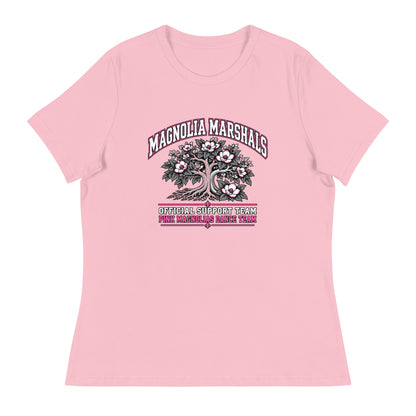 Performance | Women's Relaxed T Shirt | Pink Magnolias Dance | Crest Logo