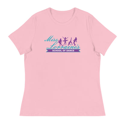 Performance | Women's Relaxed T Shirt | Miss Lorraine’s School of Dance | Crest Logo
