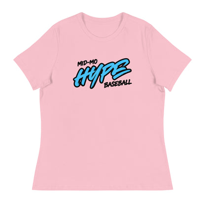 Performance | Women's Relaxed T Shirt | Hype Baseball Club | Modern Script Logo
