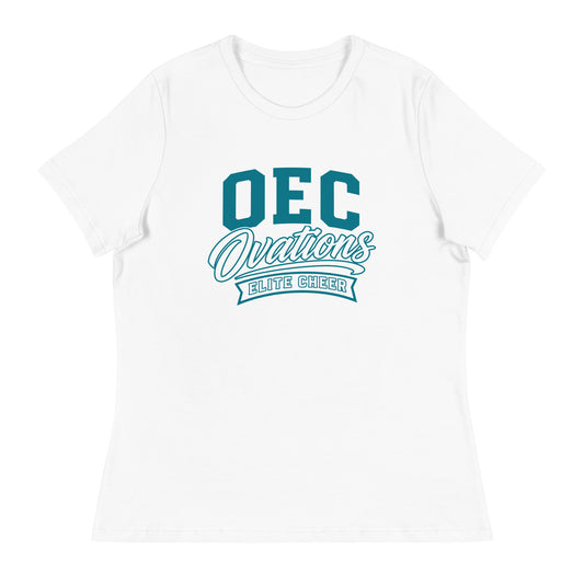 Performance | Women's Relaxed T Shirt | Ovations Elite Cheer | Emblem Logo
