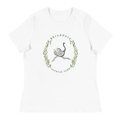 Performance | Women's Relaxed T Shirt | Briardale Ostrich Farm | Crest Logo