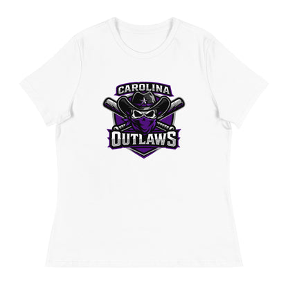 Performance | Women's Relaxed T Shirt | Carolina Outlaws Baseball | Shield Logo