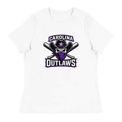 Performance | Women's Relaxed T Shirt | Carolina Outlaws Baseball | Crest Logo