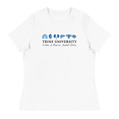 Performance | Women's Relaxed T Shirt | Trine PA program | Modern Script Logo