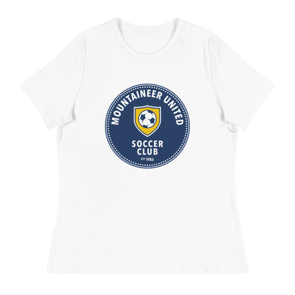 Performance | Women's Relaxed T Shirt | Mountaineer United Soccer Club | Badge Logo
