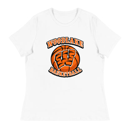 Performance | Women's Relaxed T Shirt | Woodlake Boys Basketball | Athletics Logo