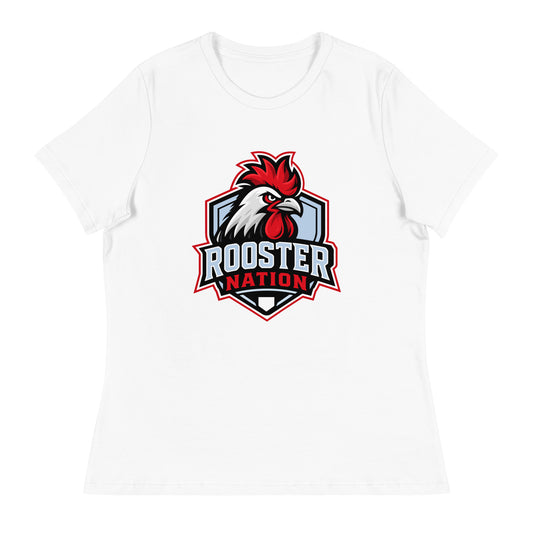 Performance | Women's Relaxed T Shirt | Rooster Nation | Shield Logo