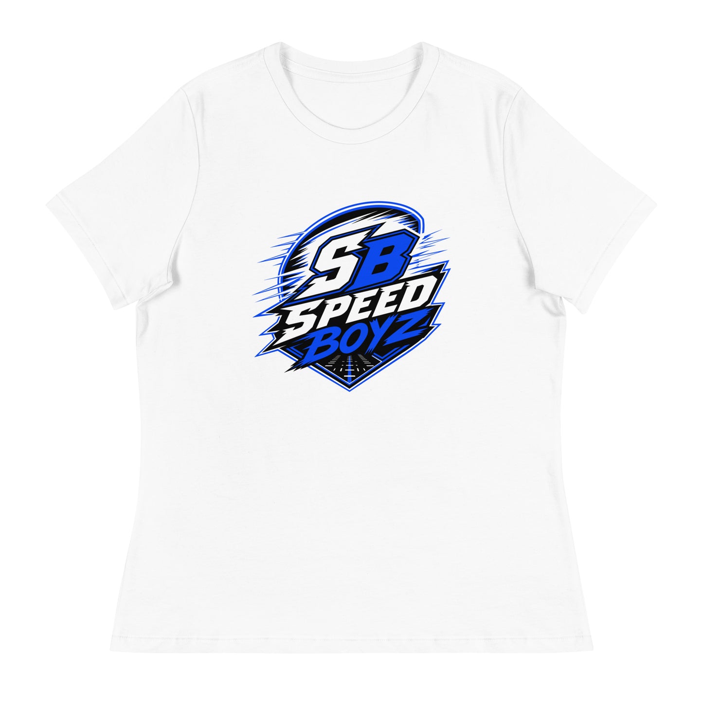 Performance | Women's Relaxed T Shirt | Blackout Boyz | SB Speed Crest Logo