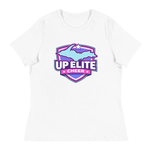 Performance | Women's Relaxed T Shirt | UP Elite Cheer | Shield Logo