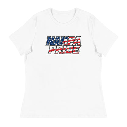 Performance | Women's Relaxed T Shirt | Nampa Pride | Modern Script Logo