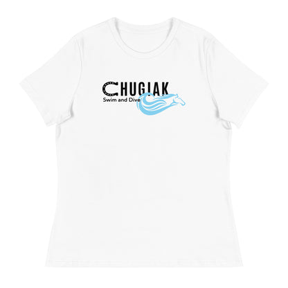 Performance | Women's Relaxed T Shirt | Chugiak Mustang Swim & Dive | Crest Logo