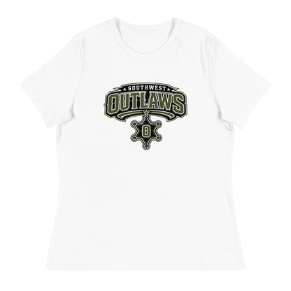 Performance | Women's Relaxed T Shirt | Southwest Outlaws | Frontier Athletics Logo