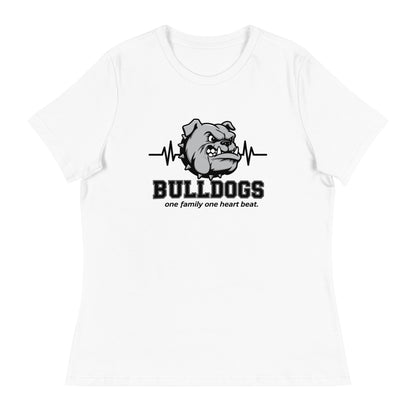 Performance | Women's Relaxed T Shirt | Celina Recreational Football Black | Bulldogs Crest Logo