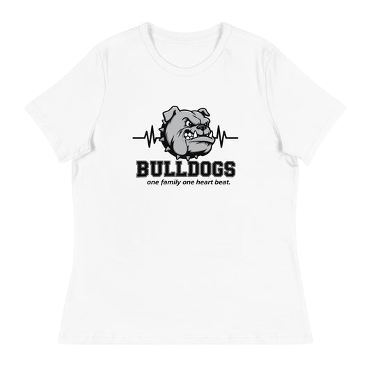 Performance | Women's Relaxed T Shirt | Celina Recreational Football Black | Bulldogs Crest Logo