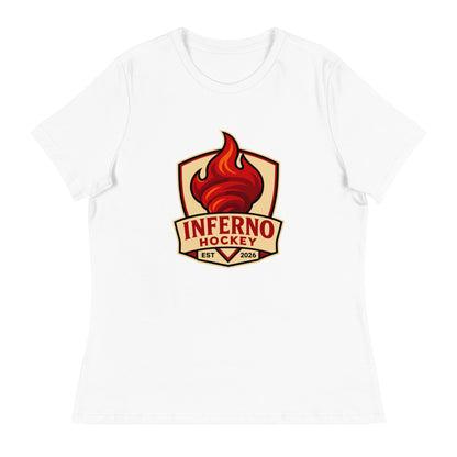 Performance | Women's Relaxed T Shirt | Inferno Hockey | Crest Logo