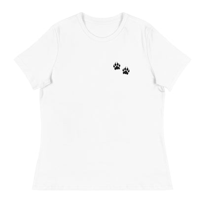 Performance | Women's Relaxed T Shirt | Orange Wave Marching Band | Paw Mark Logo