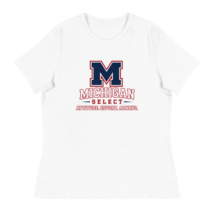 Performance | Women's Relaxed T Shirt | Michigan Select Baseball | Crest Logo