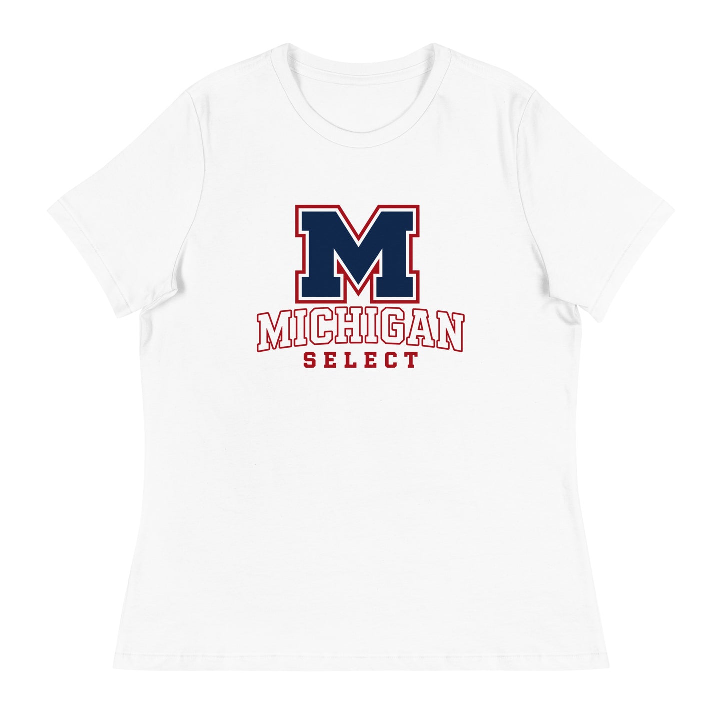Performance | Women's Relaxed T Shirt | Michigan Select Baseball | Emblem Logo