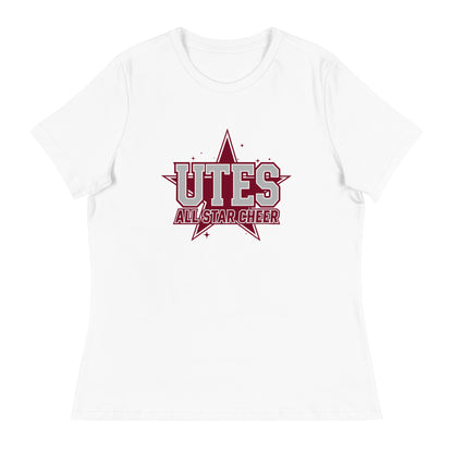 Performance | Women's Relaxed T Shirt | Utes Allstar Cheer | Crest Logo