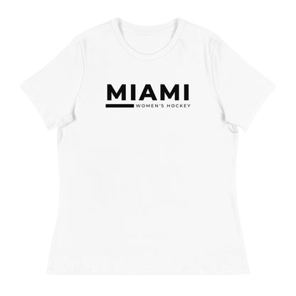 Performance | Women's Relaxed T Shirt | Miami Women's Hockey | Lettermark Logo