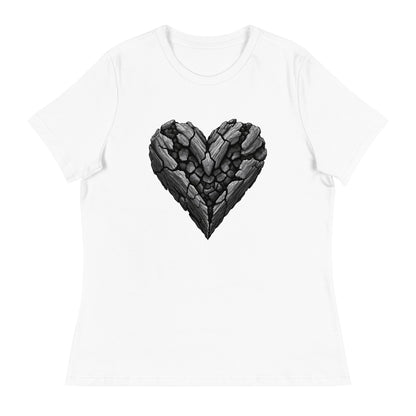 Performance | Women's Relaxed T Shirt | Obsidian Heartbeat | Emblem Logo