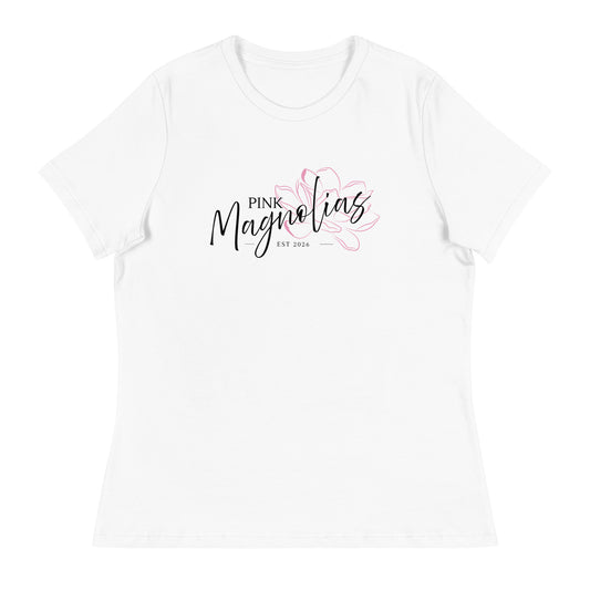 Performance | Women's Relaxed T Shirt | Pink Magnolias Dance | Lettermark Logo