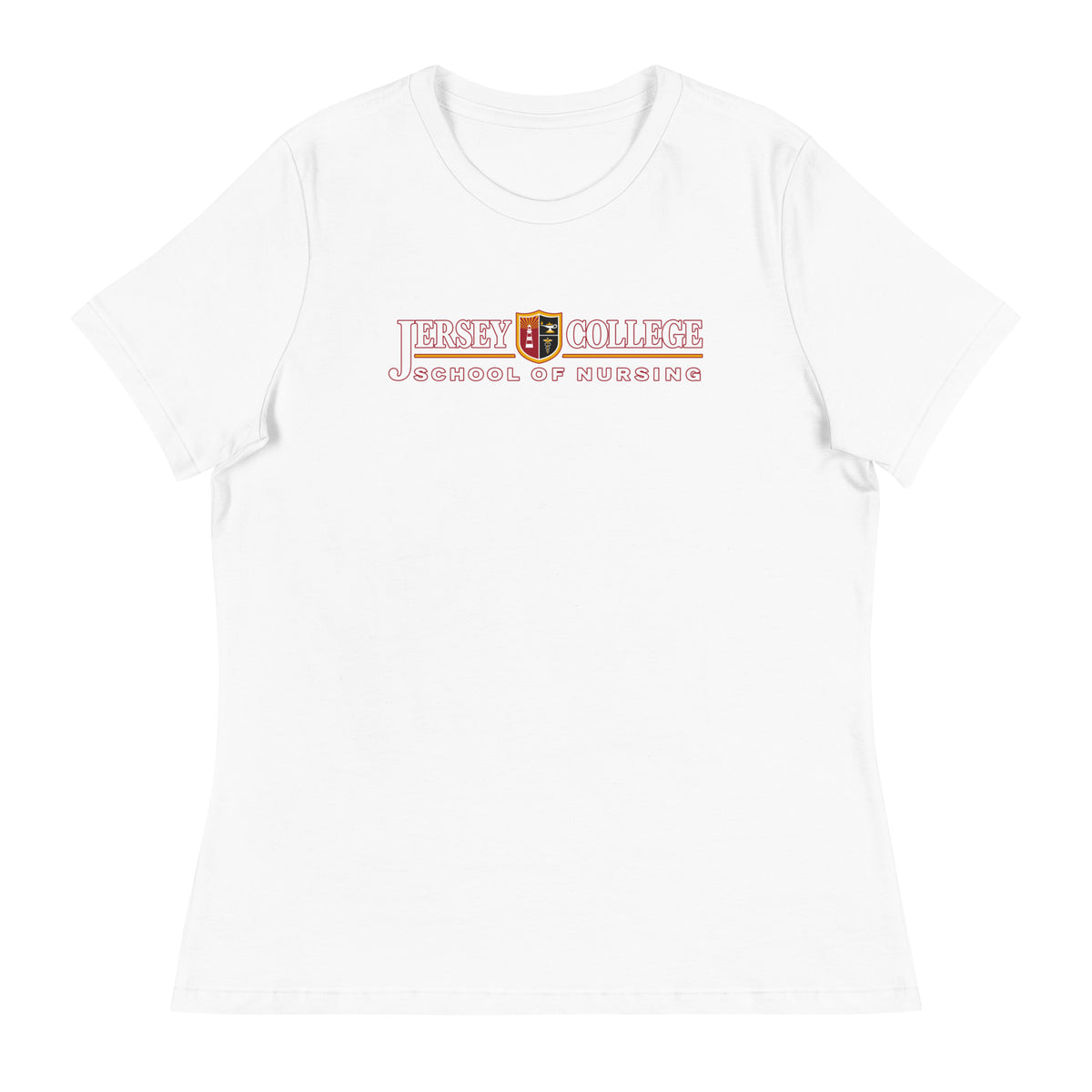 Performance | Women's Relaxed T Shirt | Grand View University Nursing | Emblem Logo